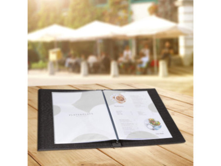 EUROPEL Protège-menu LIN, A5, noir