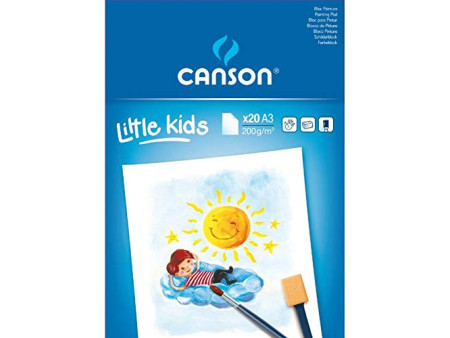 CANSON Bloc de papier pour la peinture Kids, A4, 200 g/m2