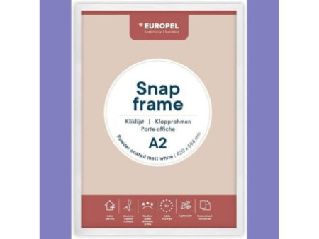 EUROPEL Cadre porte-affiche premium+, A2, blanc