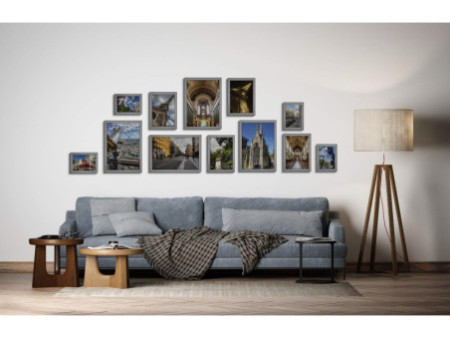 EUROPEL Cadre porte-affiche premium, A4, 20 mm, argent