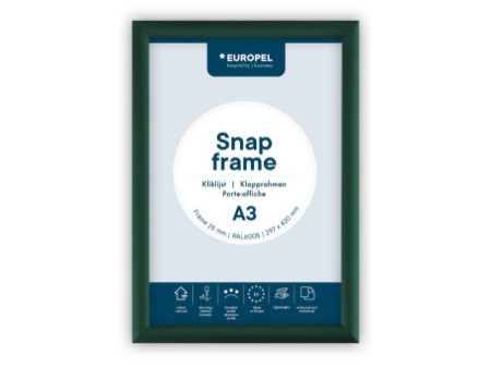 EUROPEL Cadre porte-affiche premium, A3, 25 mm, vert