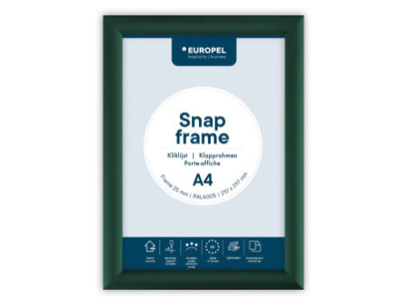 EUROPEL Cadre porte-affiche premium, A4, 25 mm, vert