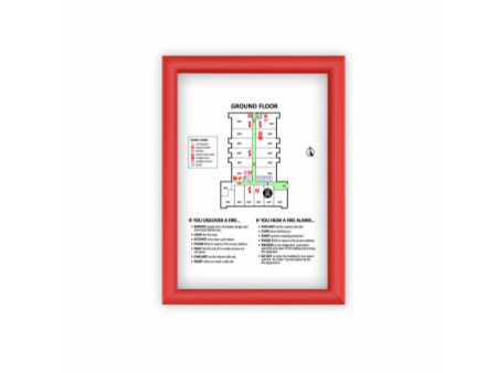 EUROPEL Cadre porte-affiche premium, A4, 25 mm, rouge