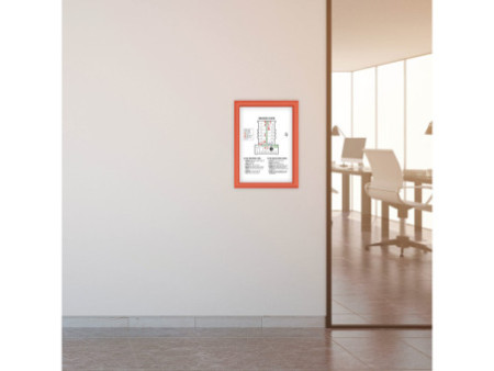 EUROPEL Cadre porte-affiche premium, A4, 25 mm, rouge