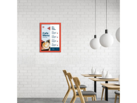 EUROPEL Cadre porte-affiche premium, A3, 25 mm, rouge
