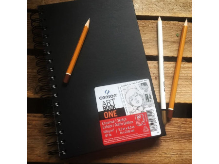 CANSON Carnet esquisse ARTBOOK ONE, 102 x 152 mm, noir