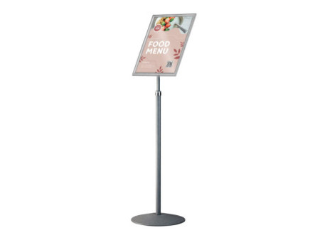 EUROPEL Porte-affiche avec cadre à clipser, A3, télescopique