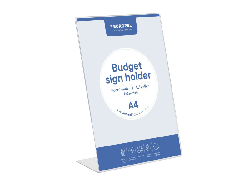 EUROPEL Porte-visuel Budget, A4 portrait, incliné