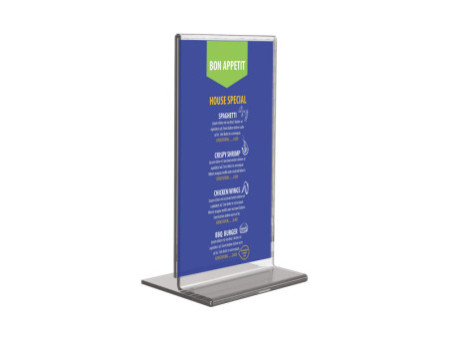 EUROPEL Porte-visuel acrylique, 105 x 210 mm, droit