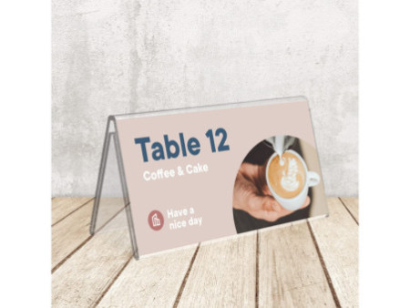 EUROPEL Porte-nom de table, 150 x 70 mm, en forme de toit