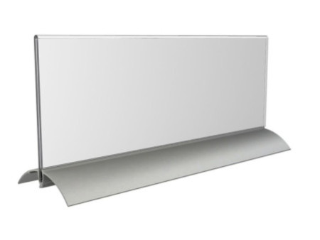 EUROPEL Porte-nom de table, 105 x 297 mm, socle aluminium