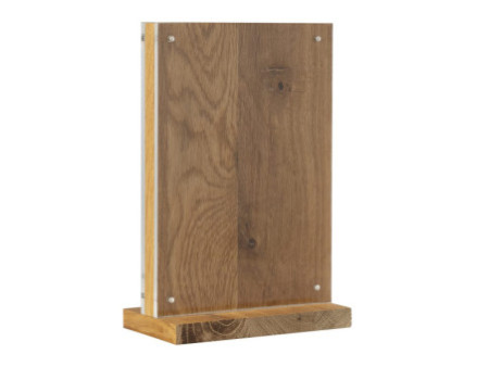 EUROPEL Présentoir de table Deluxe, A5 portrait, socle bois