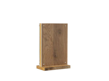 EUROPEL Présentoir de table Deluxe, A5 portrait, socle bois