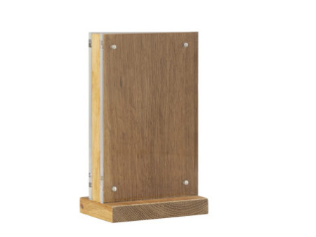 EUROPEL Présentoir de table Deluxe, A6 portrait, socle bois