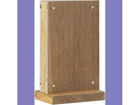 EUROPEL Présentoir de table Deluxe, A6 portrait, socle bois