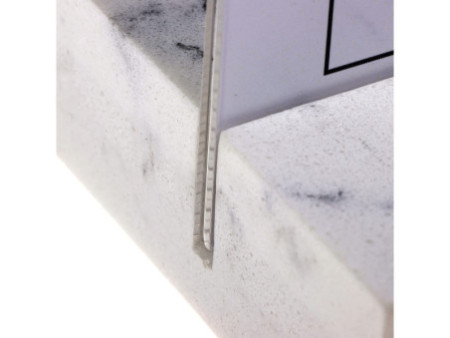 EUROPEL Porte-visuel, A5 portrait, polystone, blanc