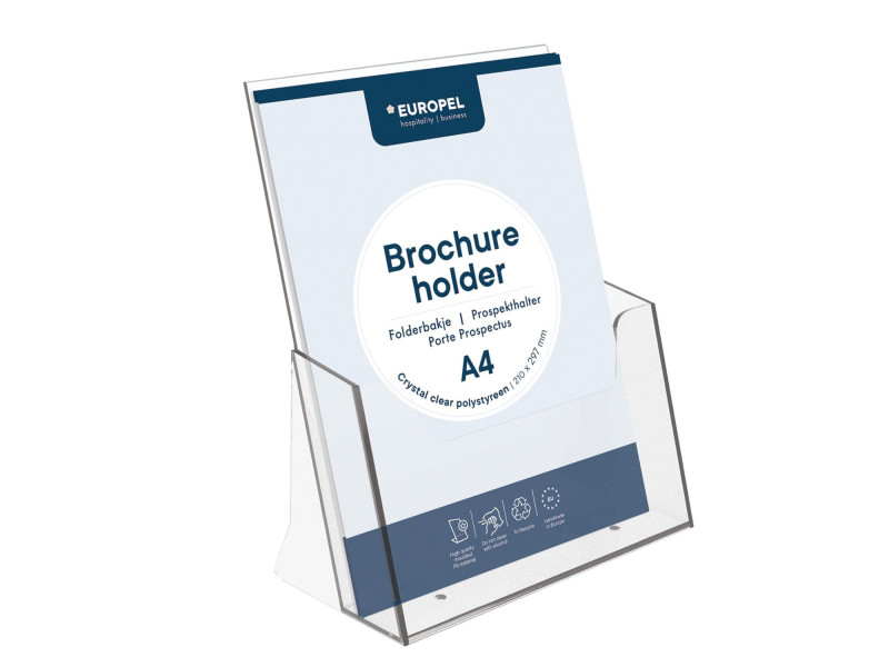 EUROPEL Porte-brochures, format A4, transparent