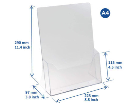 EUROPEL Porte-brochures, format A4, transparent