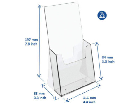 EUROPEL Porte-brochures, A4, avec compartiment pour cartes