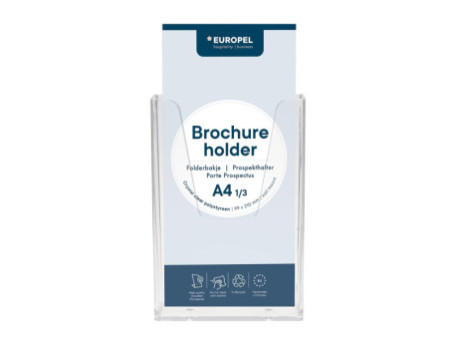 EUROPEL Porte-brochures mural, 1/3 A4, transparent