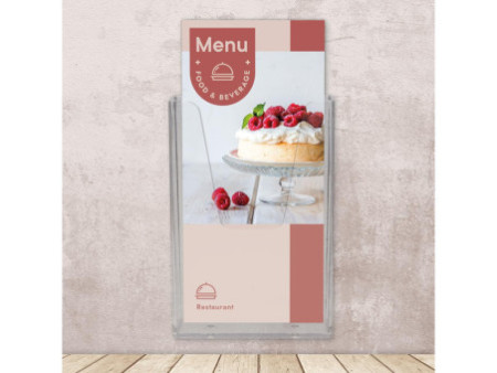 EUROPEL Porte-brochures mural, 1/3 A4, transparent