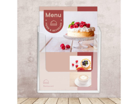EUROPEL Porte-brochures mural, A5 portrait, transparent