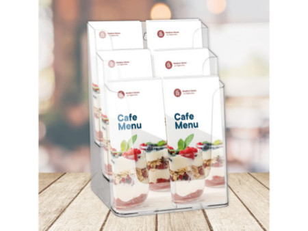 EUROPEL Porte-brochures, 1/3 A4 portrait, transparent