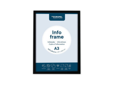 EUROPEL Cadre magnétique INFO FRAME, A3, noir