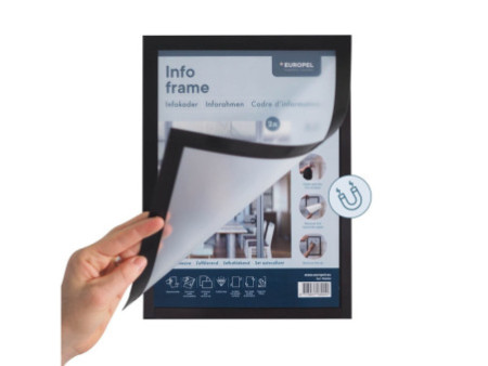 EUROPEL Cadre magnétique INFO FRAME, A3, noir