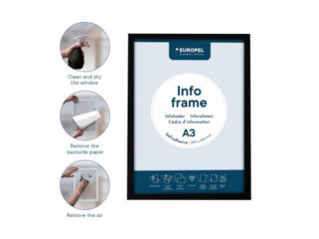 EUROPEL Cadre magnétique INFO FRAME, A3, noir