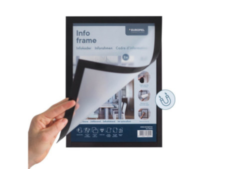 EUROPEL Cadre magnétique INFO FRAME, A4, rouge