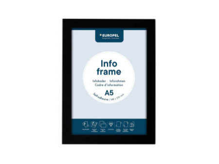EUROPEL Cadre magnétique INFO FRAME, A5, noir