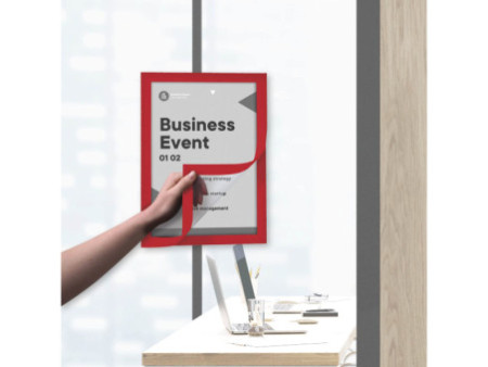 EUROPEL Cadre magnétique INFO FRAME, A5, rouge