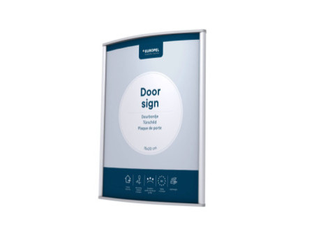 EUROPEL Plaque de porte, 150 x 200 mm, argent