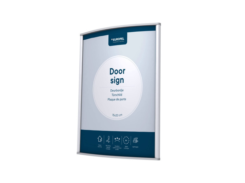 EUROPEL Plaque de porte, 150 x 200 mm, argent