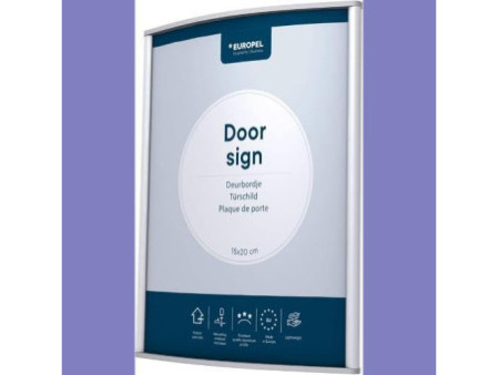 EUROPEL Plaque de porte, 150 x 200 mm, argent