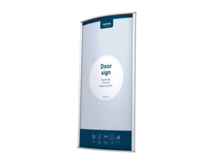 EUROPEL Plaque de porte, 150 x 300 mm, argent