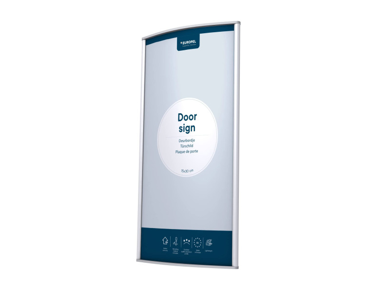 EUROPEL Plaque de porte, 150 x 300 mm, argent