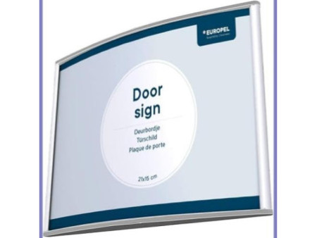 EUROPEL Plaque de porte, 210 x 150 mm, argent