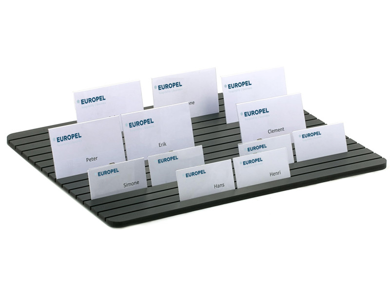 EUROPEL Présentoir pour cartes de visite, plastique, noir