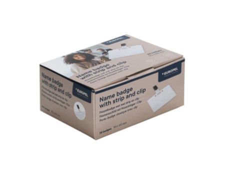 EUROPEL Porte-nom, ouvert en haut, avec clip, 60 x 90 mm