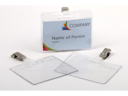 EUROPEL Porte-nom, ouvert en haut, avec clip, 60 x 90 mm