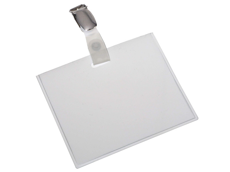 EUROPEL Porte-nom, fermé, avec clip, 90 x 60 mm