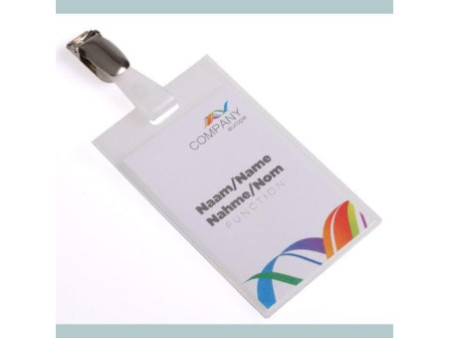 EUROPEL Porte-nom, fermé, avec clip, 60 x 90 mm