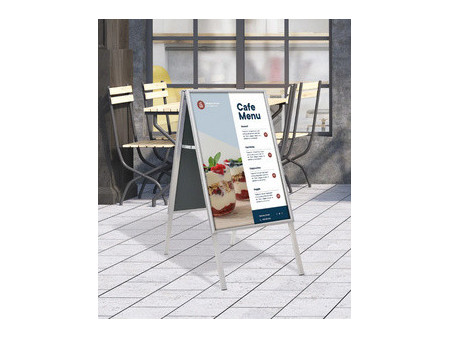 EUROPEL Panneau trottoir CLASSIC, B1, argent