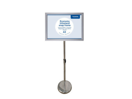 EUROPEL Porte-affiche sur pied ECONOMY + cadre, A3, argent