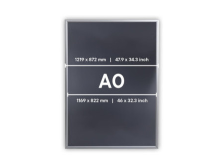 EUROPEL Cadre porte-affiche economy, A0, 25 mm, argent