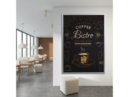 EUROPEL Cadre porte-affiche economy, A0, 25 mm, argent