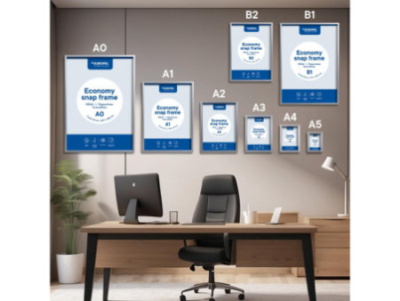 EUROPEL Cadre porte-affiche economy, A0, 25 mm, argent