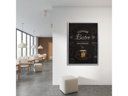EUROPEL Cadre porte-affiche economy, A1, 25 mm, argent